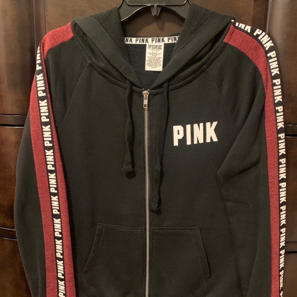 Women’s Pink full zip hooded sweatshirt